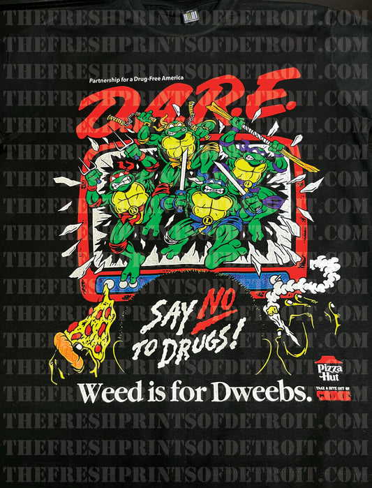 D.A.R.E. Turtles Limited Edition Oversized Print 2025 T-Shirt!